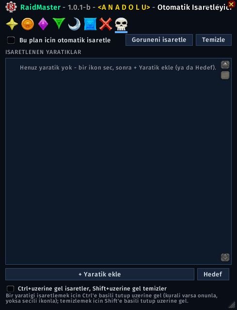 RaidMaster otomatik raid işaretleyici